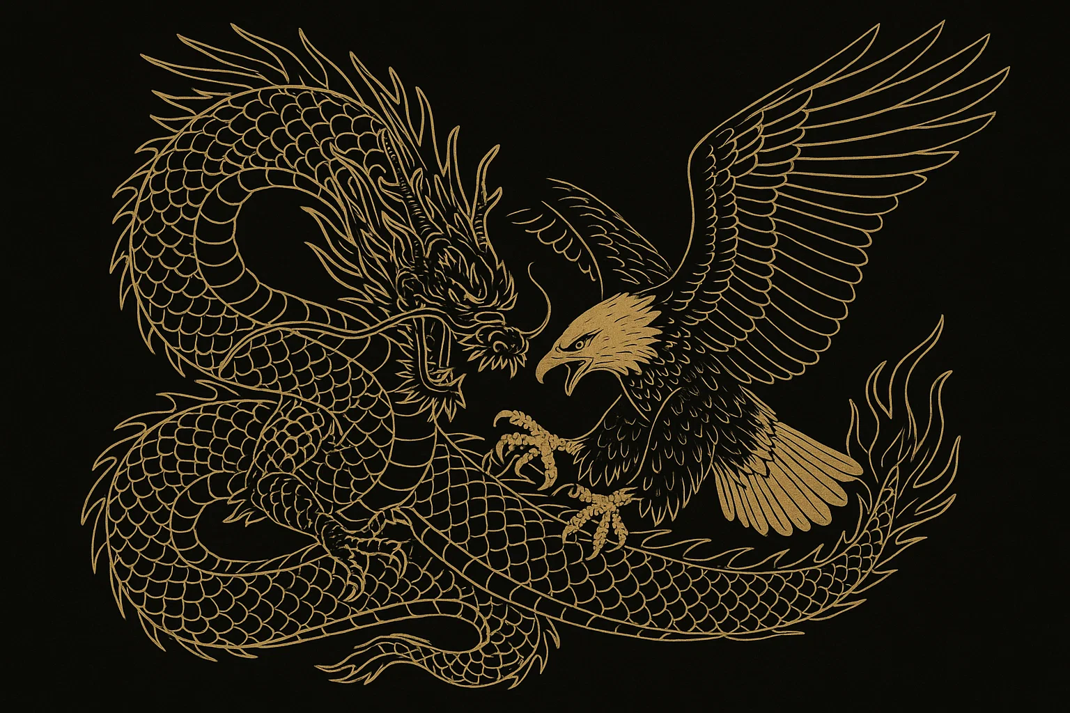 dragon and eagle sora